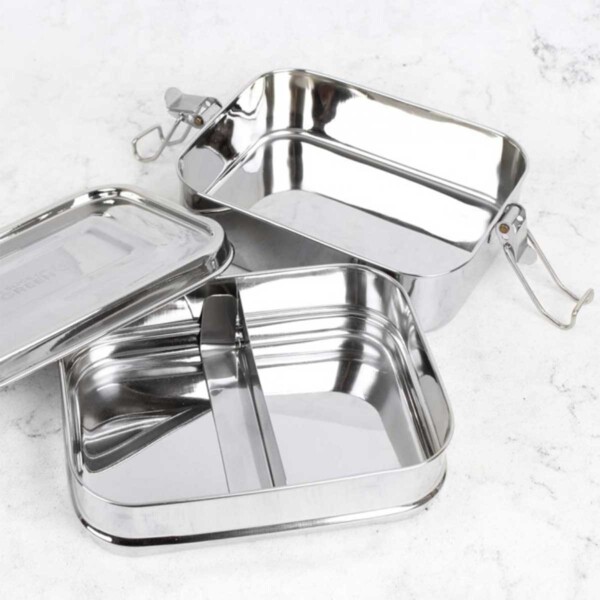 Divider for Rectangle Two Tier Leak Resistant Stainless Steel Lunch Box - Image 3