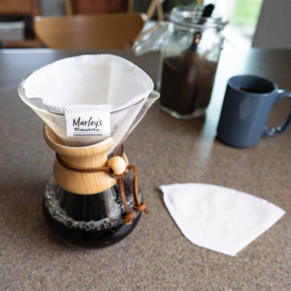 Organic Linen Reusable Coffee Filters No 4 - 2 Pack