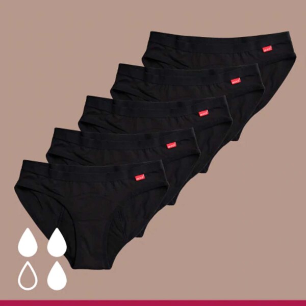 Period Pants Medium Flow - Bikini 5 Pack