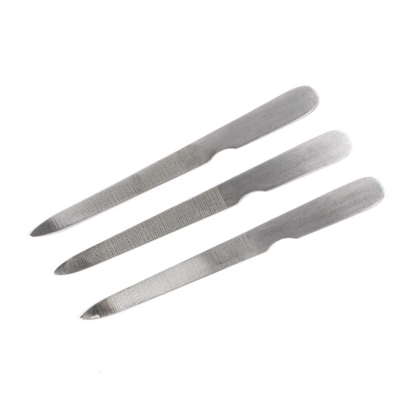Stainless Steel Nail Files - 3 Pack
