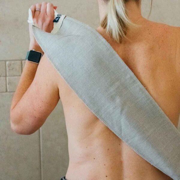 Reusable Linen & Cotton Back Scrubber - Image 2