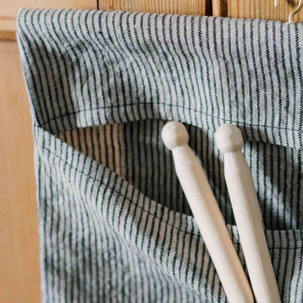 Pure Linen Peg Bag - Stripes - Image 2
