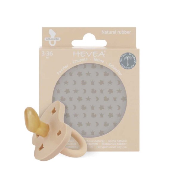 Crown Natural Rubber Pacifier - Sandy Nude 3-36 Months - Image 3