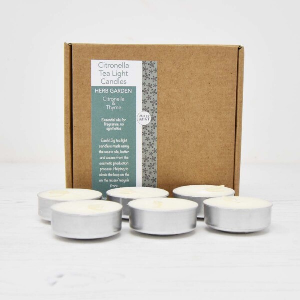 Citronella Tea Light Candles - Herb Garden