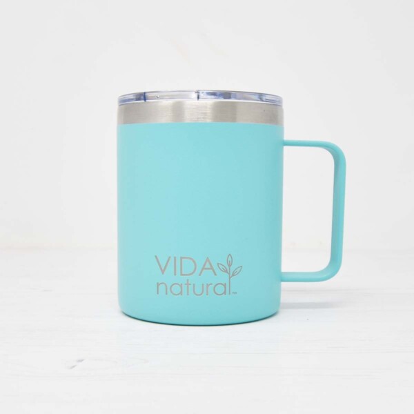 Stainless Steel Insulated Travel Mug - Turquoise