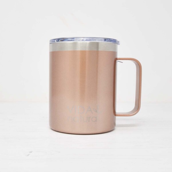 Stainless Steel Insulated Travel Mug - Rose Gold