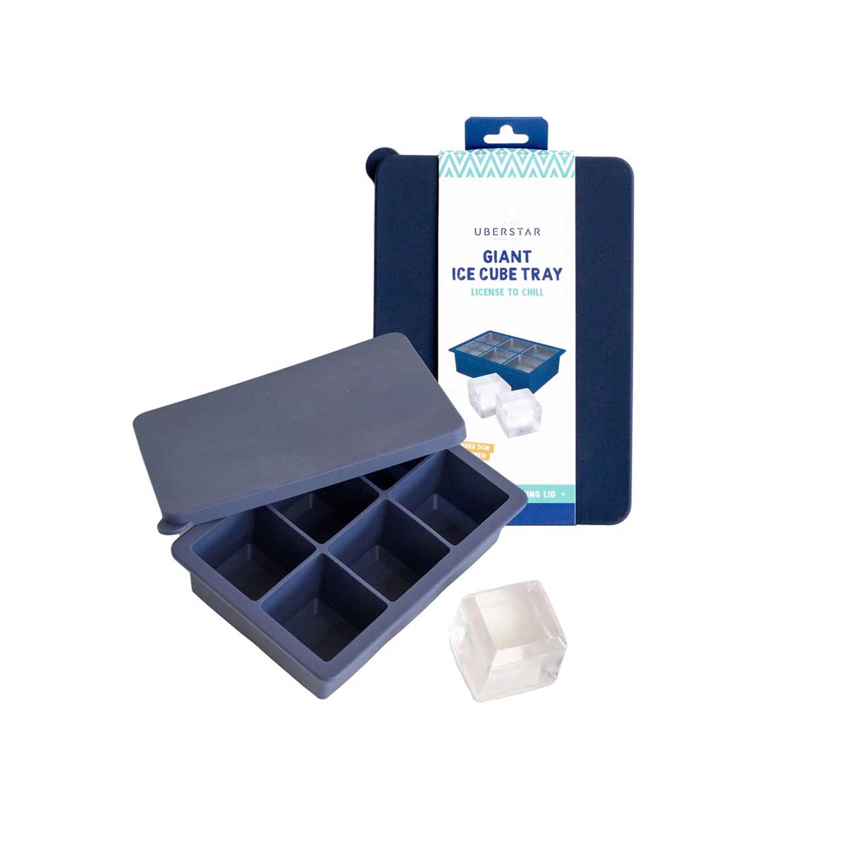 Large Cube Silicone Ice Tray, Giant Ice Cubes Keep Your Drink Cooled for  Hours, Reusable & BPA Free 