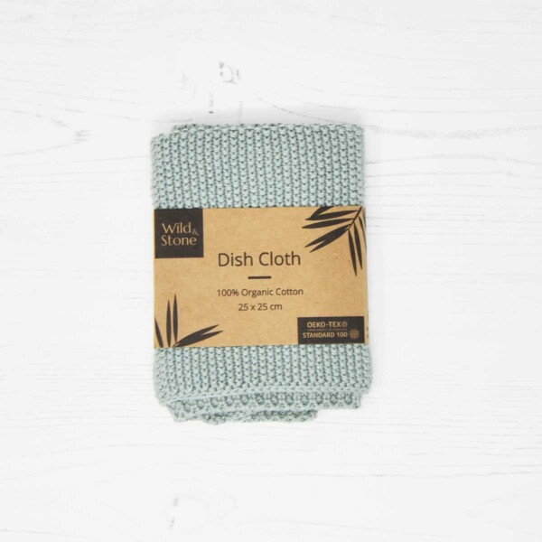 Organic Cotton Dish Cloth - Moss Green