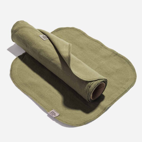 Olive Green Organic Reusable Kitchen Roll - 7 Pack
