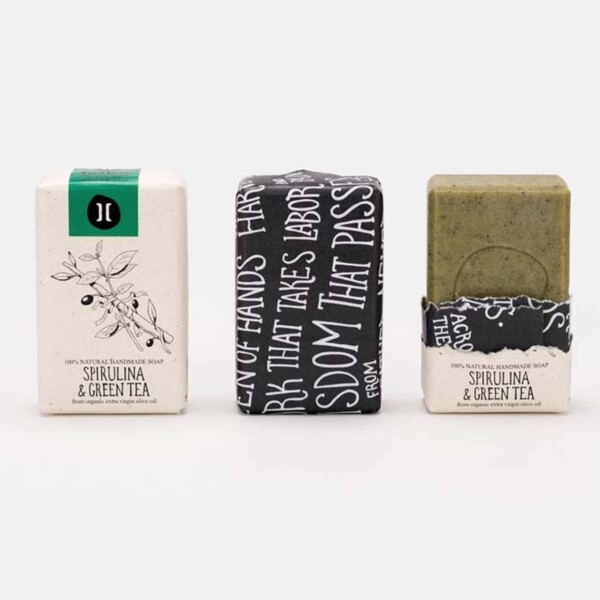 Olive Oil Soap Bar - Spirulina & Green Tea - 120g - Image 2