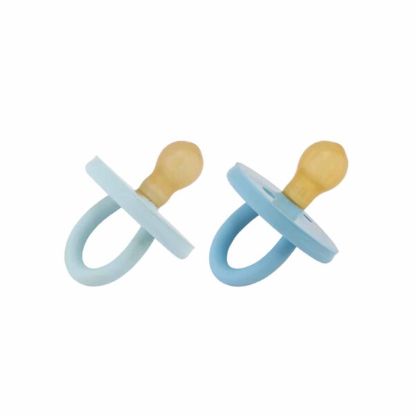 BumiBébé Natural Rubber Pacifier 3-36 Months - Sky Blue & Denim - Image 2