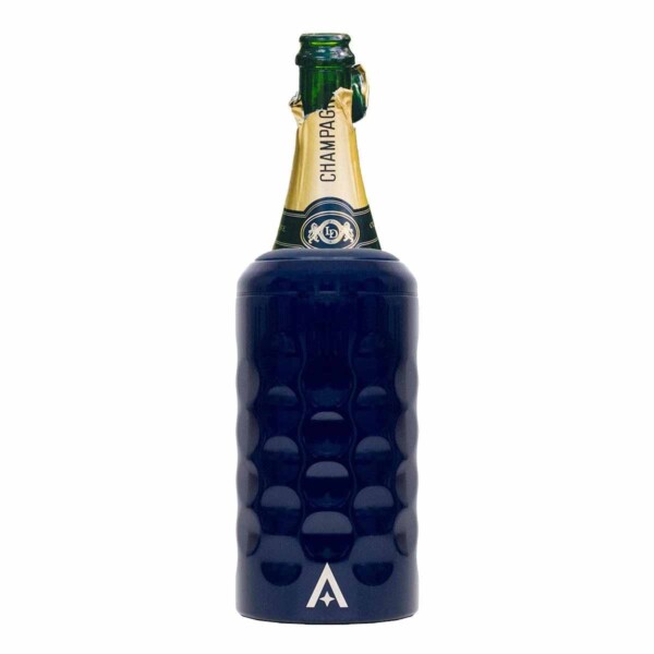 Wine & Champagne Bottle Cooler With Lid - Blue