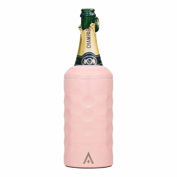 Wine & Champagne Bottle Cooler With Lid - Pink