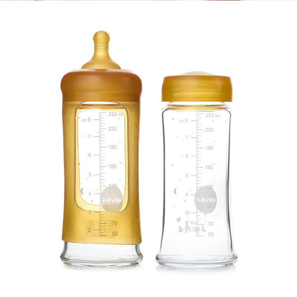 Wide Neck Baby Glass Bottle 2 Pack - 250ml - Image 2