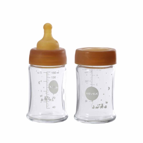 Wide Neck Baby Glass Bottle 2 Pack - 150ml