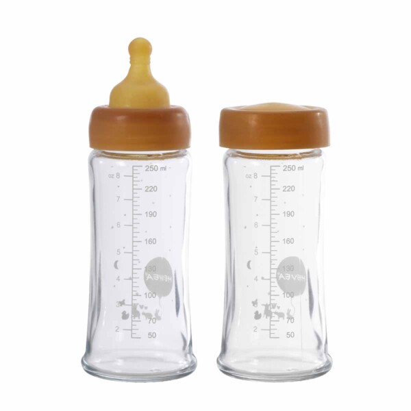 Wide Neck Baby Glass Bottle 2 Pack - 250ml
