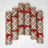 6 Luxury Christmas Crackers - Traditional Tartan