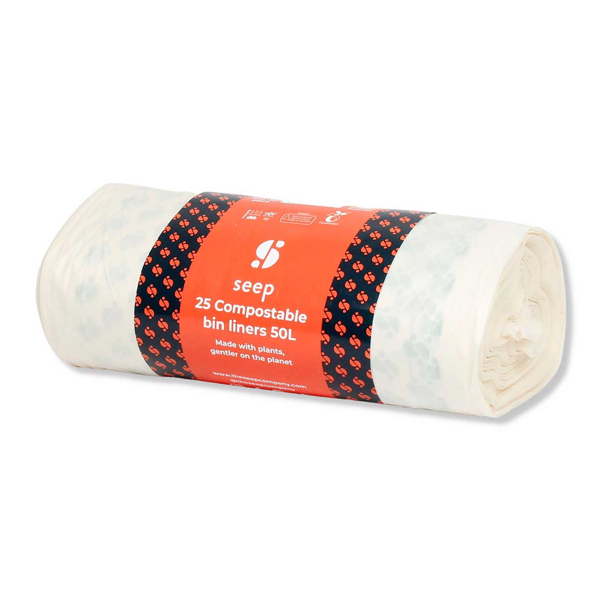Compostable Bin Liners 50L 25 bags Peace With The Wild