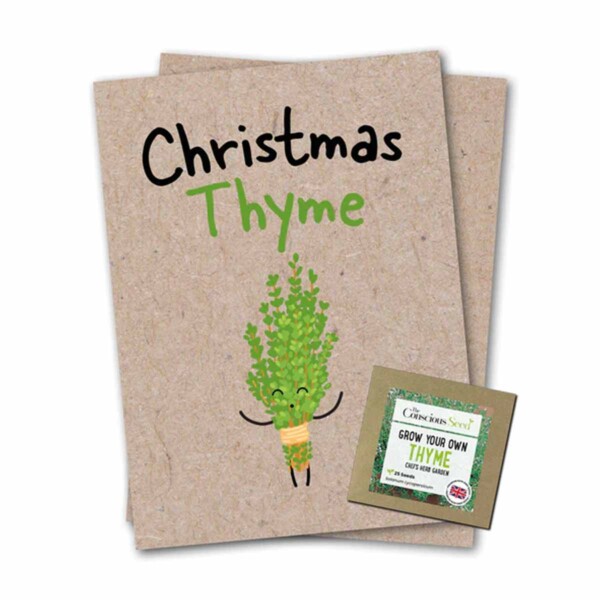 Christmas Thyme Greeting Card With Thyme Seeds