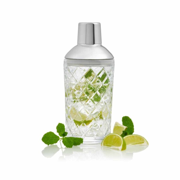 Silver Glass Cocktail Shaker