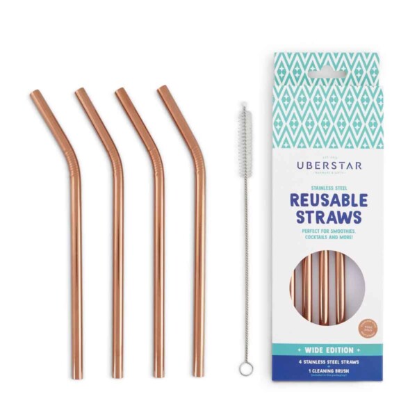 Reusable Straws - Rose Gold
