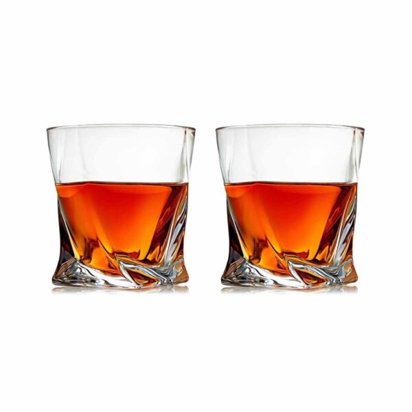 Twisted Whiskey Glasses - Set of 2