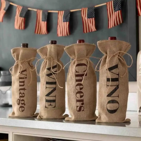 Twine Jute Wine Bottle Sack - Image 2