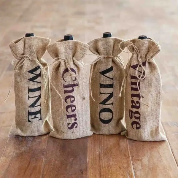 Twine Jute Wine Bottle Sack - Image 3