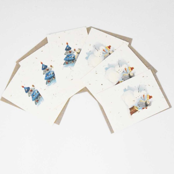 Seed Paper Christmas Card – ‘Hedgehogs’
