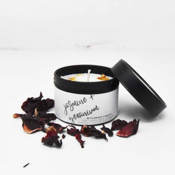 Jasmine & Geranium Soy Wax Candle - 100ml