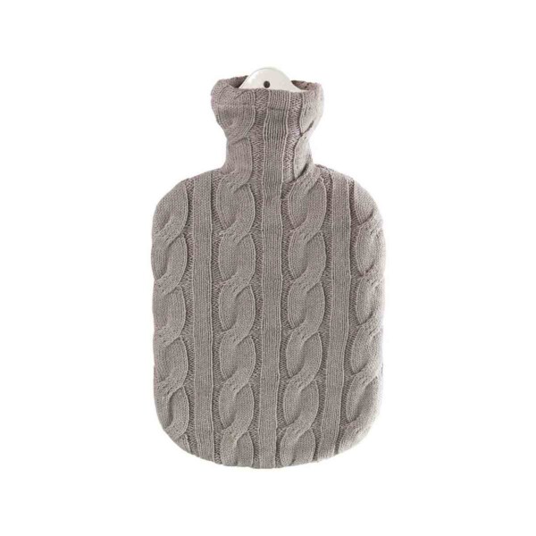 Natural Rubber Hot Water Bottle - Grey Stone
