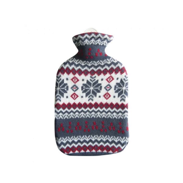 Natural Rubber Hot Water Bottle - Snowflake