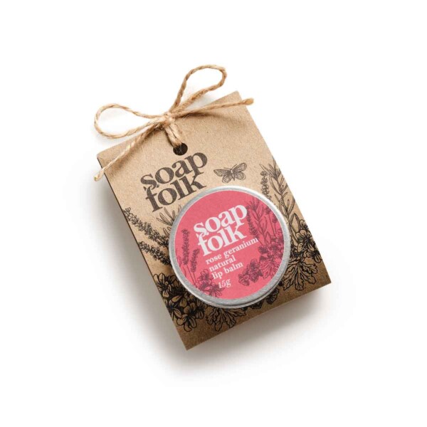 Rose Geranium Natural Lip Balm - 15g