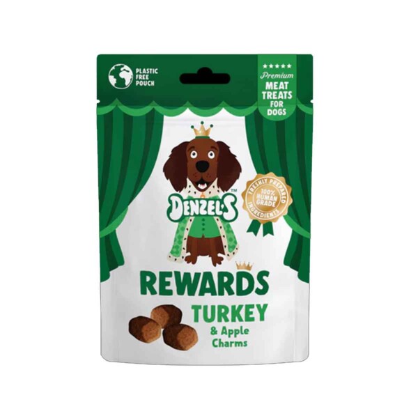 Turkey & Apple Charm Rewards Dog Treats - 70g
