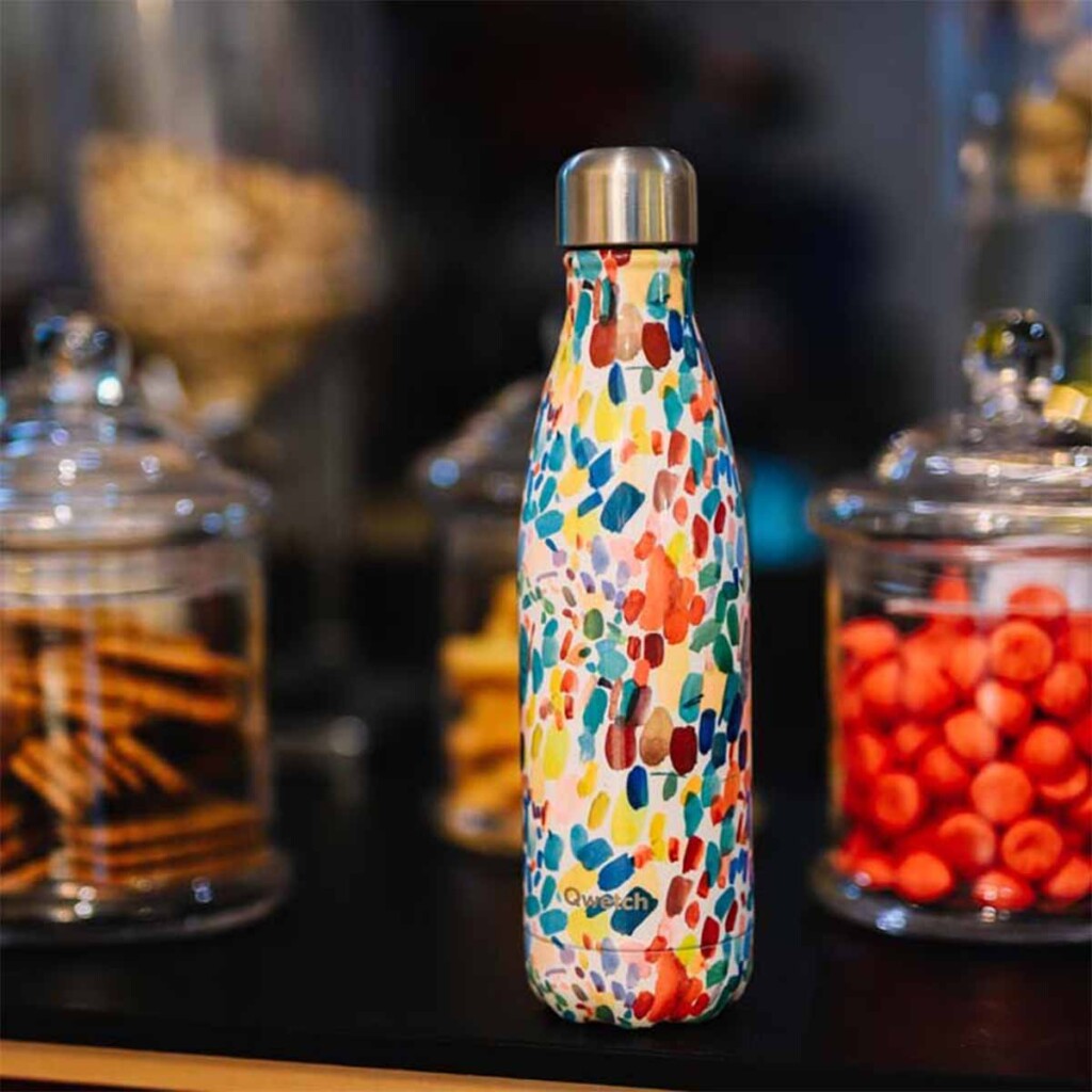 Qwetch Stainless Steel Insulated Water Bottle Arty Design 500ml