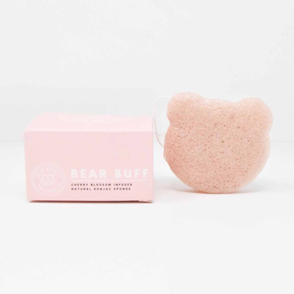 Bear Buff- Cherry Blossom Infused Konjac Sponge