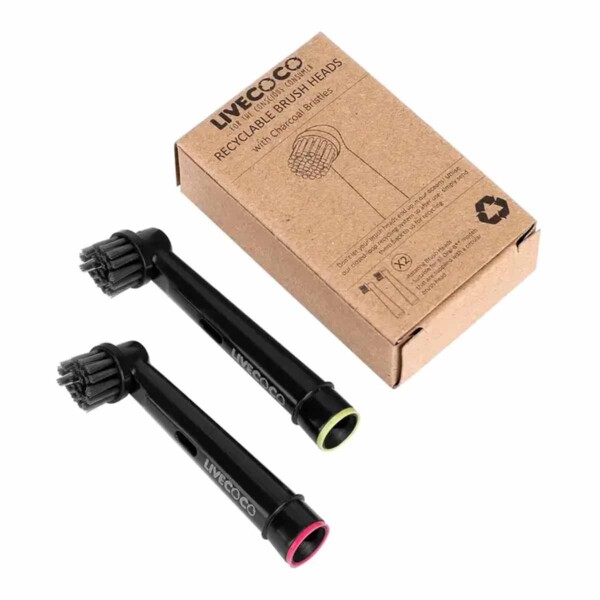 Recyclable Brush Heads - Oral-B* Compatible - Charcoal Bristles