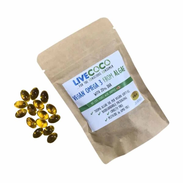 Vegan Omega 3 Made From Algae - 60 Pack