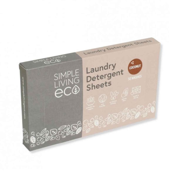 Natural Laundry Detergent Sheets Coconut - 32 Sheets