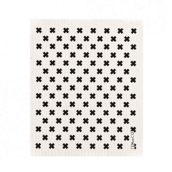 Sponge Cloth - Tiny X Black