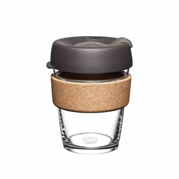 Grey Glass Coffee Cup - 12oz