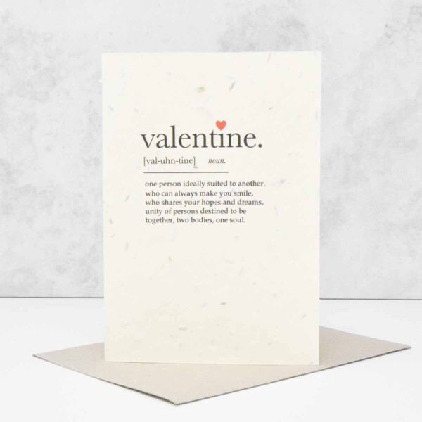 Seed Paper Greeting Card - 'Valentine'