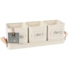 3 Herb Pots With Leather Handled Tray - Stone