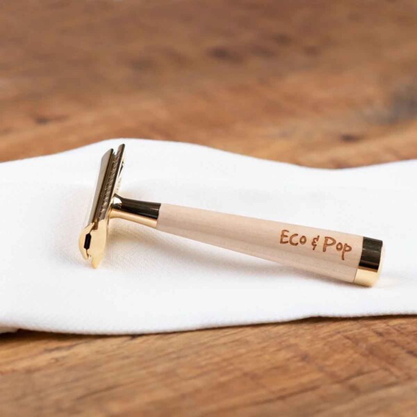 Premium Safety Razor - Maple/Gold