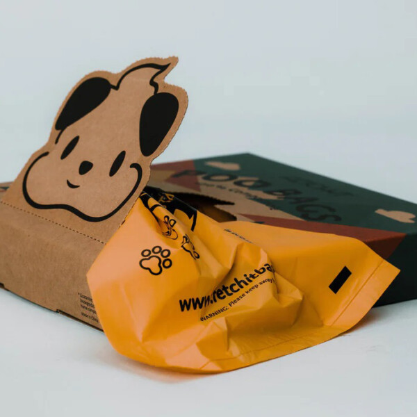 Loose Compostable Poo Bags with Tie Handles - 180 Bags - Image 2