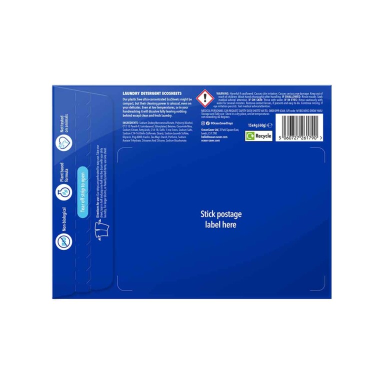 Laundry EcoSheets Fresh Linen 30 Washes Peace With The Wild