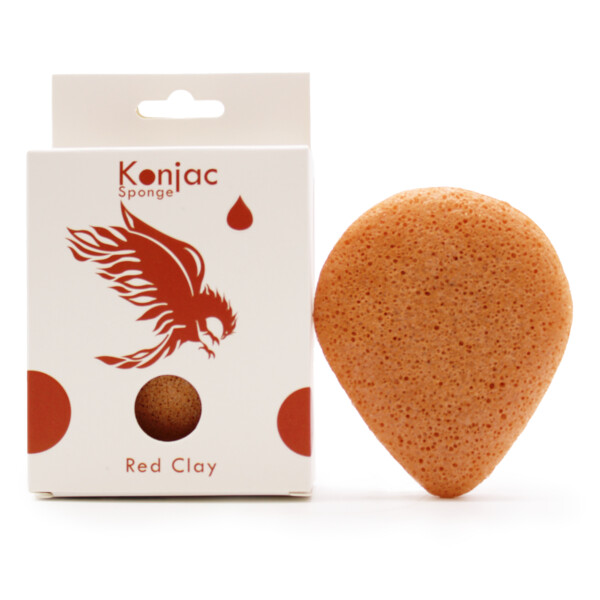 Teardrop Konjac Sponge - Red Clay - Rejuvenating