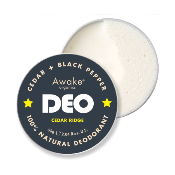 Natural Deodorant Tin - Cedar & Black Pepper (Soda Free)