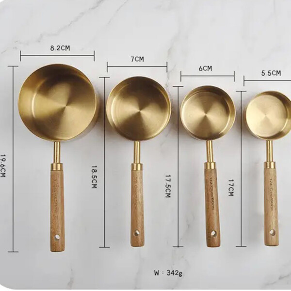 Stainless Steel Measuring Cups & Spoons - Set Of 8 - Image 3