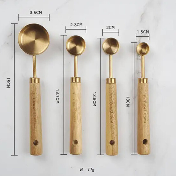 Stainless Steel Measuring Cups & Spoons - Set Of 8 - Image 2